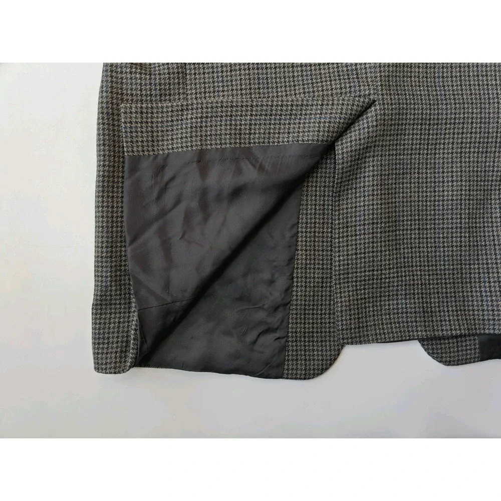 Chaps Vintage Mens Wool Sports Coat 44R Taupe Houndstooth 2 Button Blazer Canada